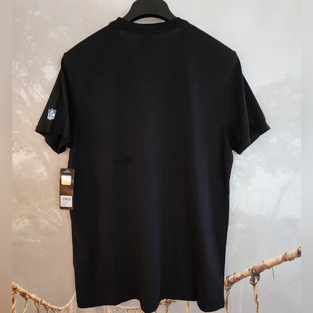 NFL Official Licensed Team Apparel Cotton Blend Short Sleeve T-Shirt sz L Black - Picture 2 of 3